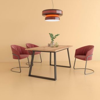 Ram M-810 mesa rectangular extensible 140 cm. Artisan patas negras